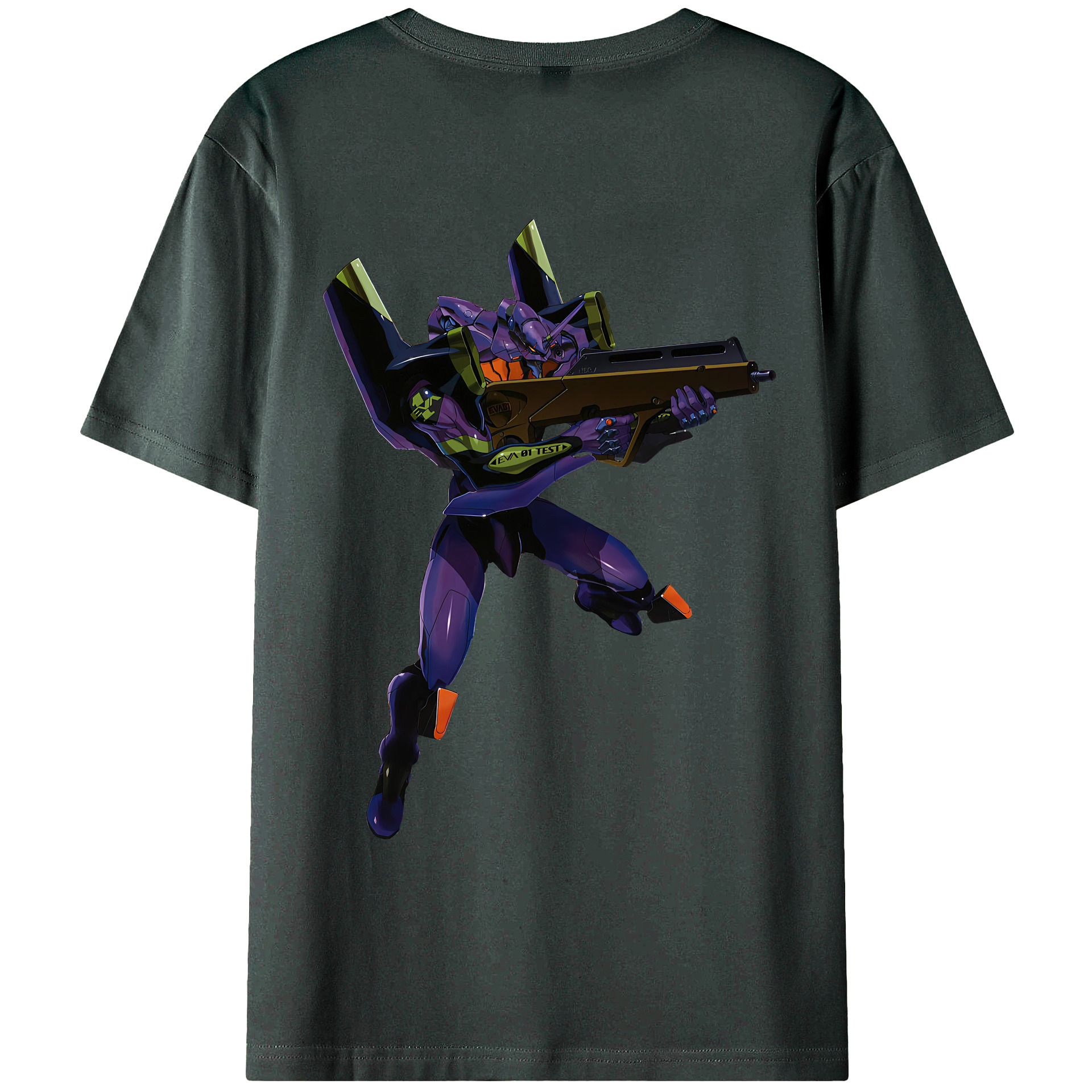 （画像用） EVA 新世紀エヴァンゲリオン 綿100％ メンズ半袖Tシャツ（バックプリント） 通気性